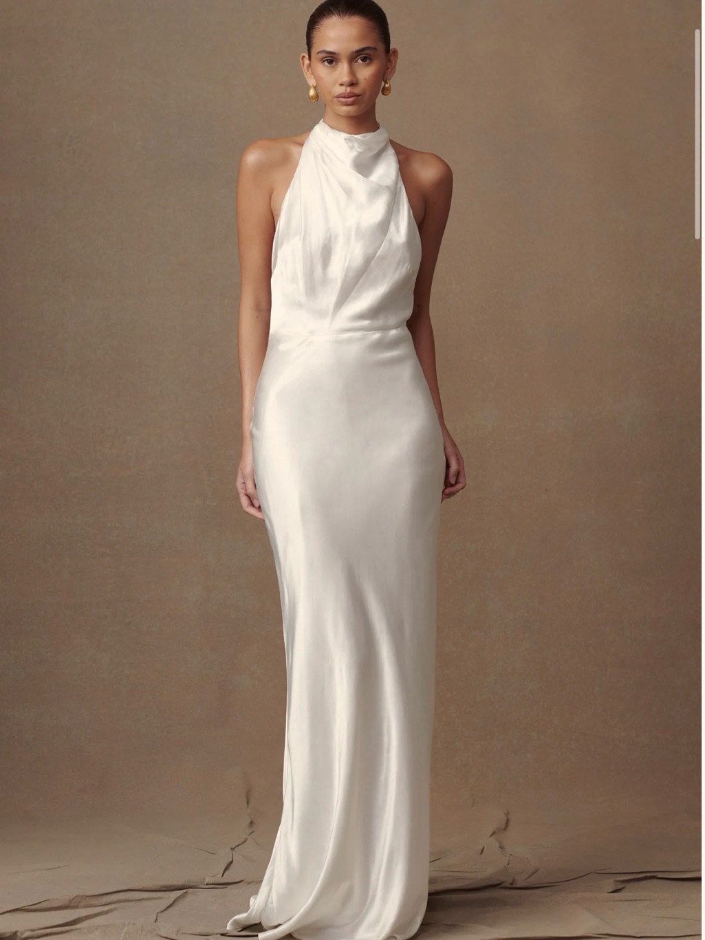 Meshki Esther Ivory Satin Gown